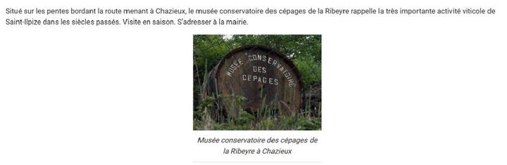 PCU Musée conservatoire des cépages e la Ribeyre