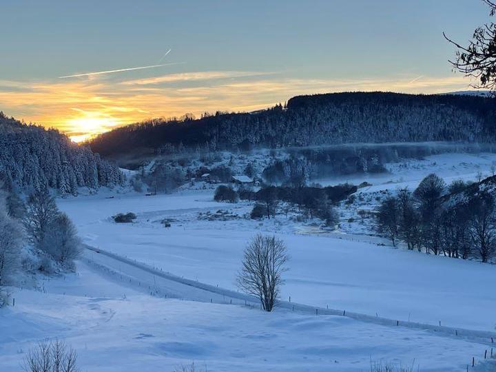 Paysage d'hiver depuis le gîte !