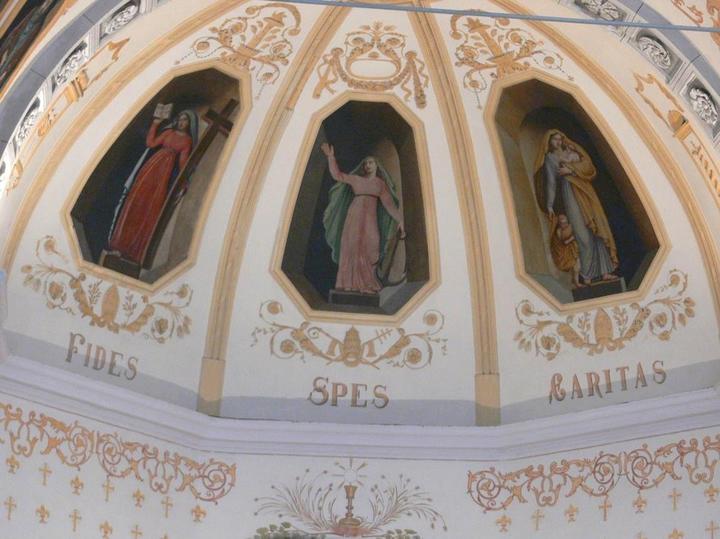 Jaujac - Eglise St Bonnet, fresques intérieures ©OTASV Jaujac - Eglise St Bonnet, fresques intérieures ©OTASV